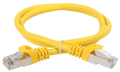 ITK Коммутационный шнур (патч-корд) кат.5E FTP LSZH 2м желтый | код PC05-C5EFL-2M | IEK